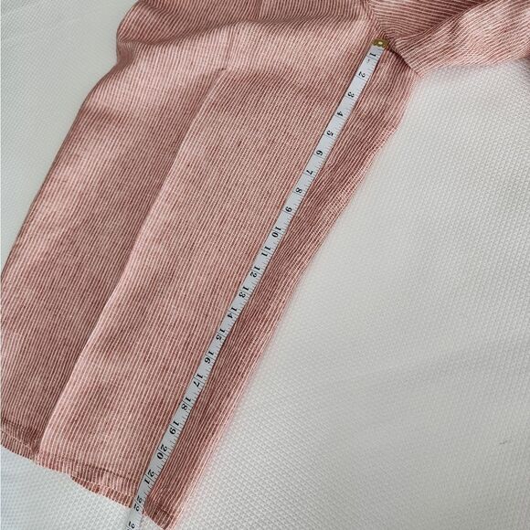 Coldwater Creek pants 100 % linen cropped elastic waistband wide leg - Picture 10 of 16